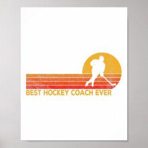 Hockey Coach Ewiges Eishockey Team Coach Retro Poster