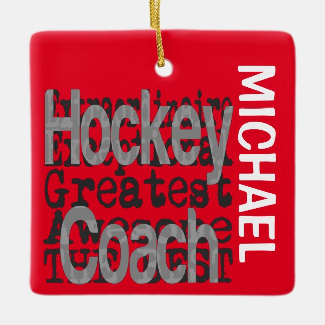 Hockey Coach Extraordinaire CUSTOM Keramikornament (Vorderseite)
