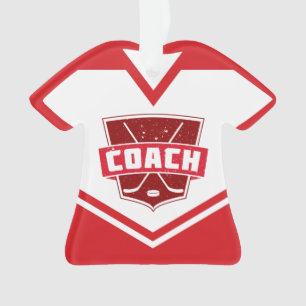Hockey Coach, individualisierbarer Name & Nummer J Ornament