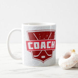 Hockey Coach Retro Style Shield Cup Tasse