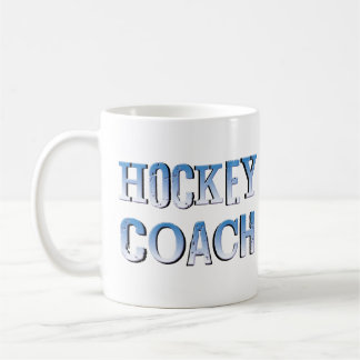 Hockey Coach Rough Blue Text Kaffeetasse