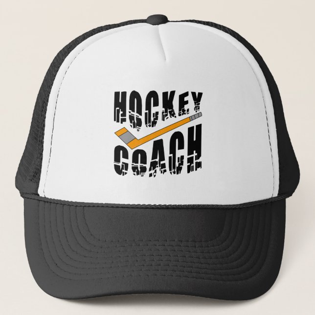 Hockey Coach Stick Truckerkappe (Vorderseite)