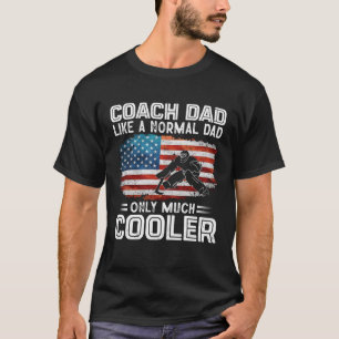 Hockey Coach Vater Hockey Goalie USA Flagge Pullov T-Shirt
