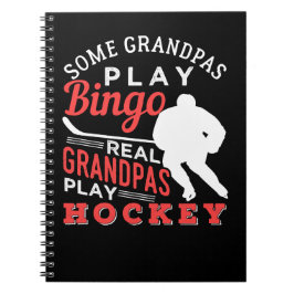 Hockey Cool Hockey Playing Opa 367 Spieler Notizblock