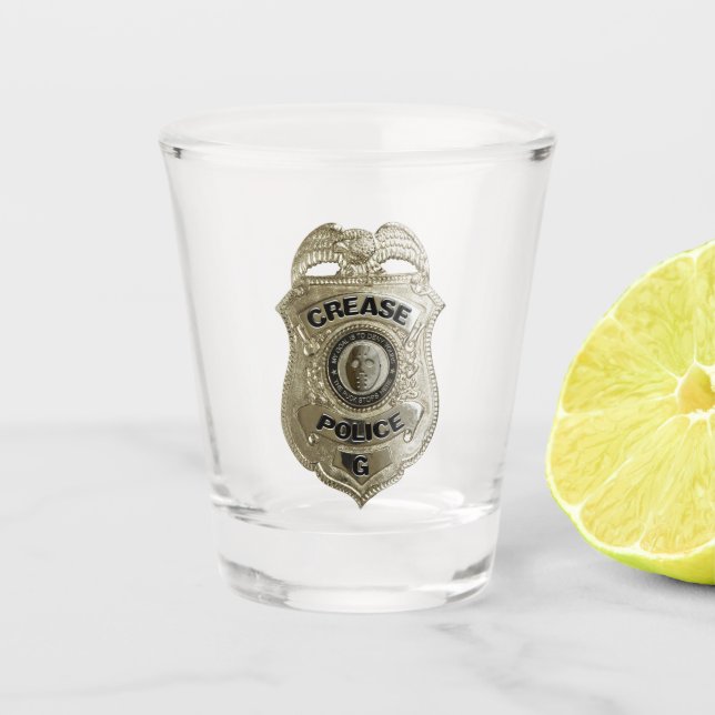 Hockey Crease Police Shot Glass Schnapsglas (Vorderseite)