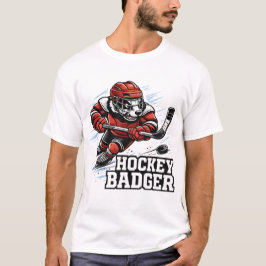 Hockey Dachs - Wild auf dem Eis T-Shirt