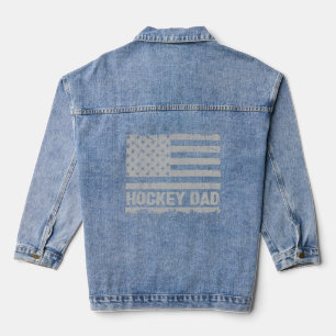 Hockey Dad Amerika US-Flagge Patriot Vintage Jeansjacke