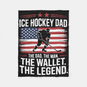 Hockey Dad Die Brieftasche, Eishockey Vater Fleecedecke