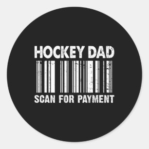 Hockey Dad Scan Für Zahlungsrcode Vatertag Runder Aufkleber