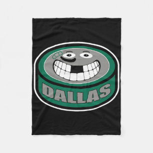 Hockey Dallas Texas Lustiger Junge Erwachsener Puc Fleecedecke