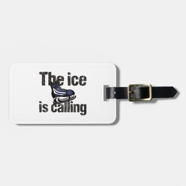 Hockey Das Eis ruft Gepäckanhänger (Vorderseite horizontal)
