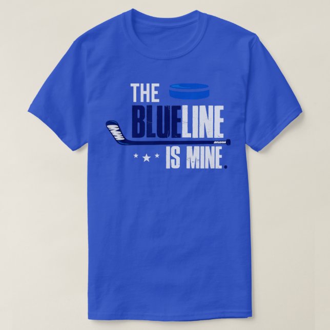 Hockey Defenseman Die blaue Linie ist meine T-Shirt (Design vorne)