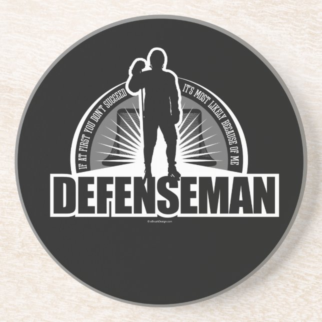 Hockey Defenseman Getränkeuntersetzer (Vorne)