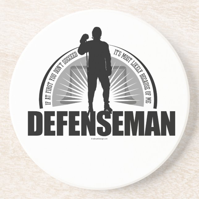 Hockey Defenseman Getränkeuntersetzer (Vorne)