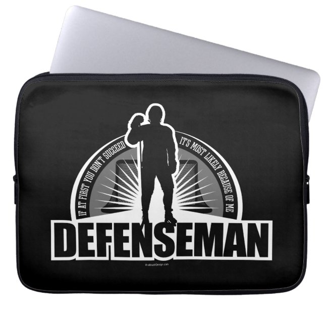 Hockey Defenseman Laptopschutzhülle (Vorderseite)
