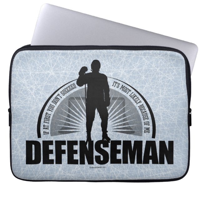 Hockey Defenseman Laptopschutzhülle (Vorderseite)