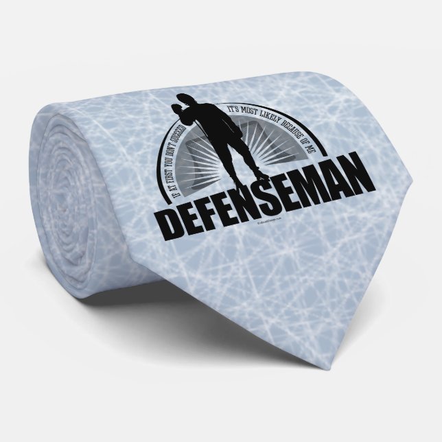 Hockey Defenseman (personalisiert) Krawatte (Gerollt)
