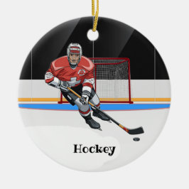 Hockey Design Keramik Ornament