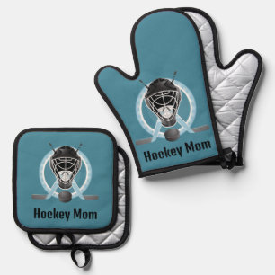 Hockey-Design Ofenhandschuh & Topflappen-Set