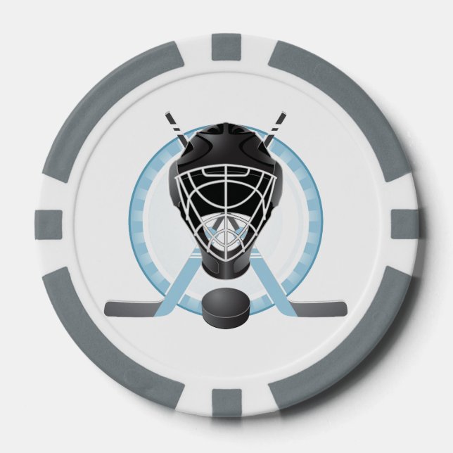 Hockey-Design-Pokerkarten Pokerchips (Vorderseite)