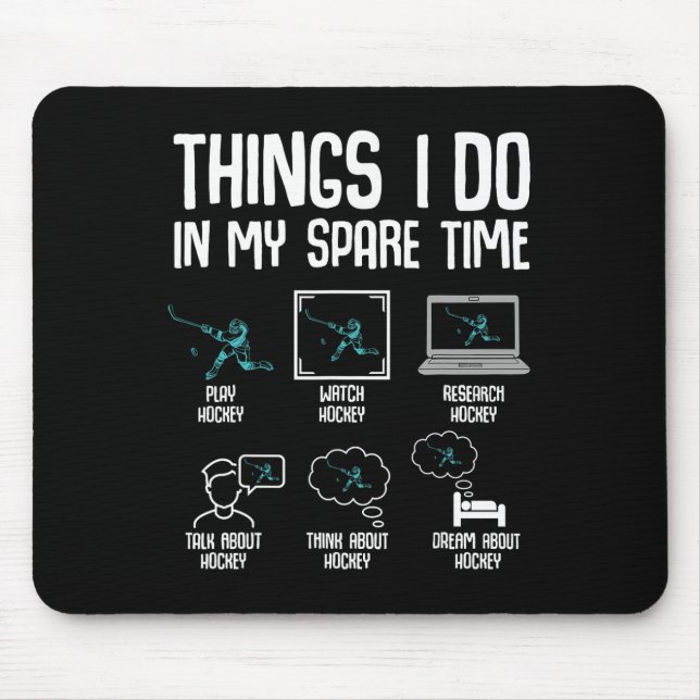 Hockey-Dinge, die ich in meiner Freizeit mache, Ei Mousepad (Vorne)