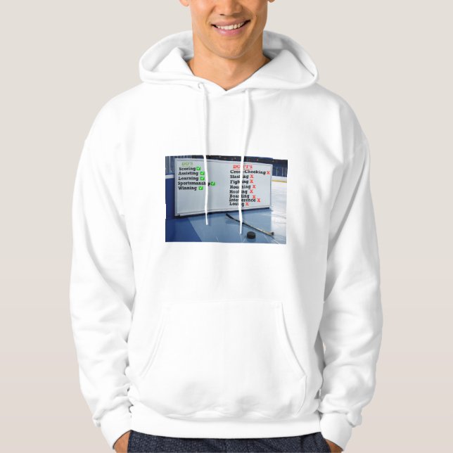 Hockey Do's and Don'ts Whiteboard Hoodie (Vorderseite)
