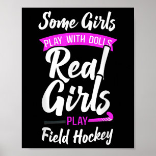 Hockey Einige Mädchen spielen mit Puppen Wirkliche Poster