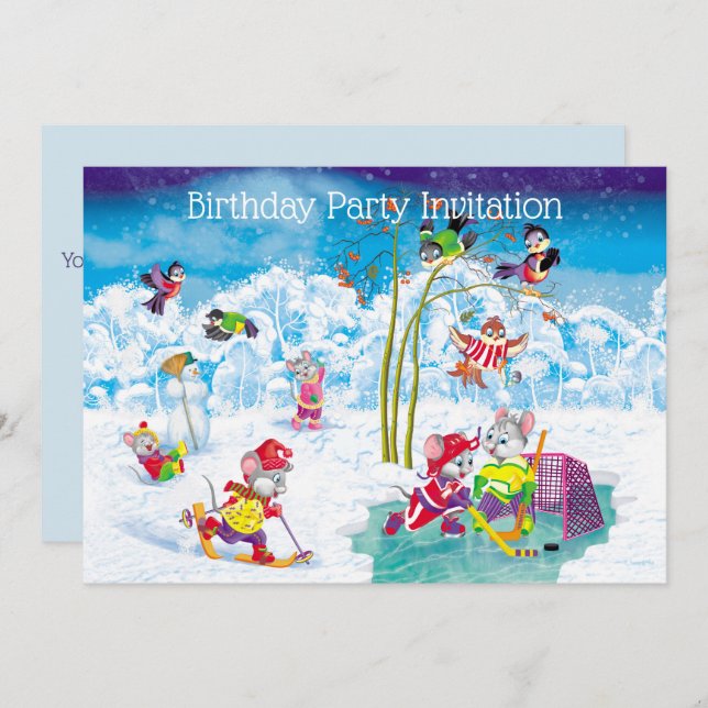 Hockey Einladung (Vorne/Hinten)