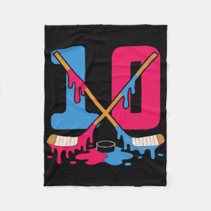 Hockey-Eis-Tropf-Geburtstag 10. Nummer 10 Doppelzi Fleecedecke