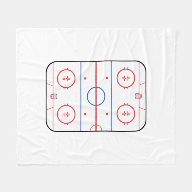 Hockey-Eisbahnen-Begleiter-Autogramm bereit Fleecedecke (Vorderseite (Horizontal))