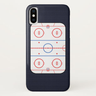 Hockey-Eisbahnen-Diagramm auf blauer iPhone XS Hülle