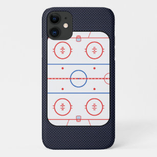 Hockey-Eisbahnen-Diagramm auf blauer Case-Mate iPhone Hülle