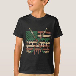 Hockey-Eiscreme-Drip-Camo-USA-Flagge _1 T-Shirt