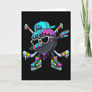 Hockey Eiscreme Tropf Dabbing Puck Einsätze Streus Karte
