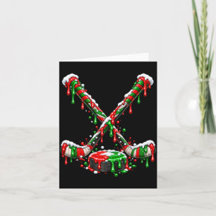 Hockey-Eiscreme-Tropf-Jungen Eishockey-Weihnachten Karte