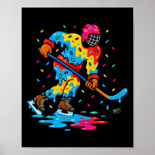 Hockey-Eiscreme-Tropf-Jungen-Mädchen-Eishockey-Jug Poster