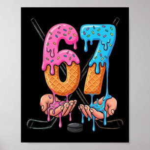 Hockey-Eiscreme-Tropfen 67 Hände Einsätze Jungen S Poster