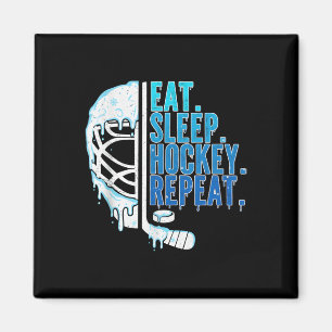 Hockey Eiscreme-Tropfen Essen Schlaf Hockey Wieder Magnet