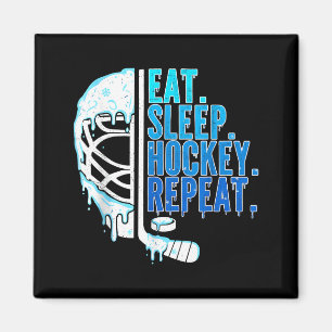 Hockey Eiscreme tropft Essen Schlaf Hockey Wiederh Magnet