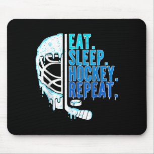 Hockey Eiscreme tropft Essen Schlaf Hockey Wiederh Mousepad