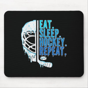 Hockey Eiscreme tropft Essen Schlaf Hockey Wiederh Mousepad