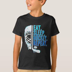 Hockey Eiscreme tropft Essen Schlaf Hockey Wiederh T-Shirt