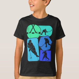 Hockey Eishockey Jungen Jugend Kinder T-Shirt