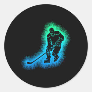Hockey Eishockey Kinder Jugend Jungen Runder Aufkleber