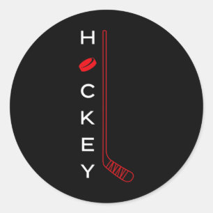 Hockey-Eishockey-Spieler-Geschenk 2 Runder Aufkleber