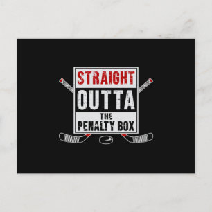 Hockey Eishockey Stick Puck Sport Team Geschenkide Postkarte