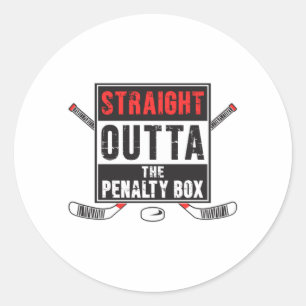 Hockey Eishockey Stick Sports Team Funny Geschenk Runder Aufkleber