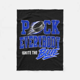 Hockey-Enforcer Blau Vintage Fleecedecke