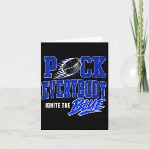 Hockey-Enforcer Blau Vintage Karte