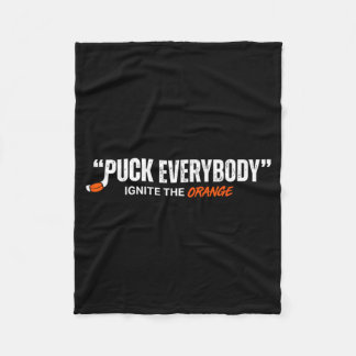 Hockey Enforcer Orange 2 Fleecedecke